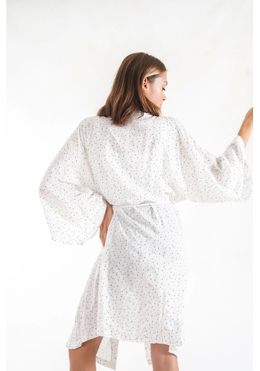 Efw Moda Jenny Beyaz Kadın Kimono Çok Renkli