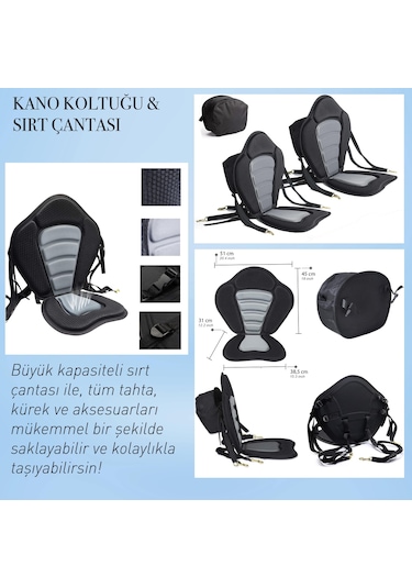 Cawooo Koltuklu Şişme Kano 2 Kişilik