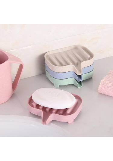Yeşil 1 Adet Banyo Drenaj Sabunu Bulaşık Drenaj Sabun Kutusu Saklama Kutusu Mutfak Küvet Sünger Depolama Fincan Rafı Sabunluk Drenaj