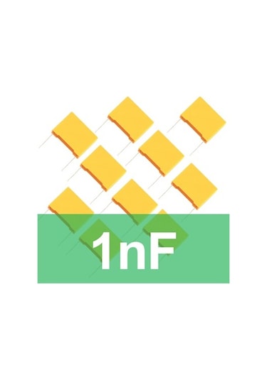 1Nf Polyester Kondansatör (10 Adet) Film Kapasitör