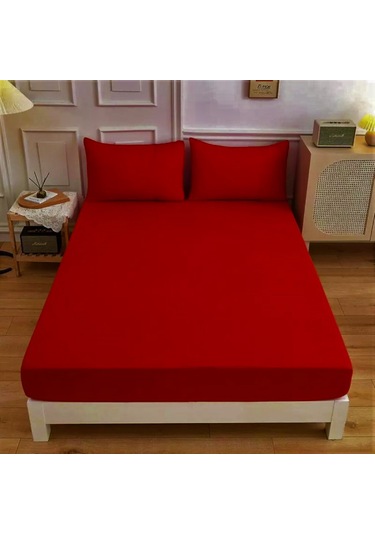 Ranforce Kumaştan Bordo Renkli Tek Kişilik Çarşaf Takımı 100 X200