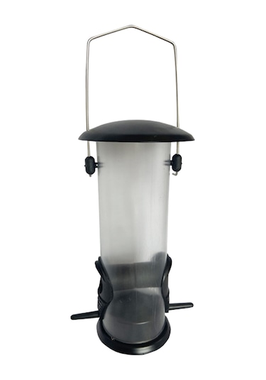 Yuntech01 420ml Kapasiteli Askılı Otomatik Kuş Yemleyici - Pvc Ve Plastik Malzeme, Siyah-saydam Renk