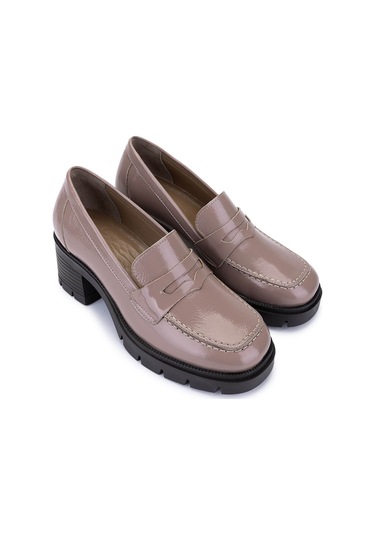 Tamer Tanca Kadın Hakiki Deri Bej Rugan Topuklu Ayakkabı 1161 529 Bn Ayk Sk25-26 Nude Krsk Rgn Bej