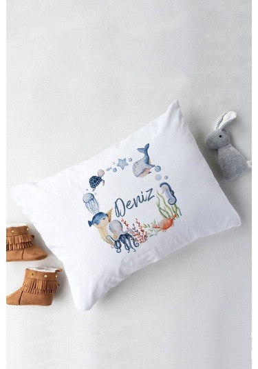 Lilabio %100 Organik Isme Özel Isimli 10lu Hastane Çıkışı Deniz Canlıları Ekru