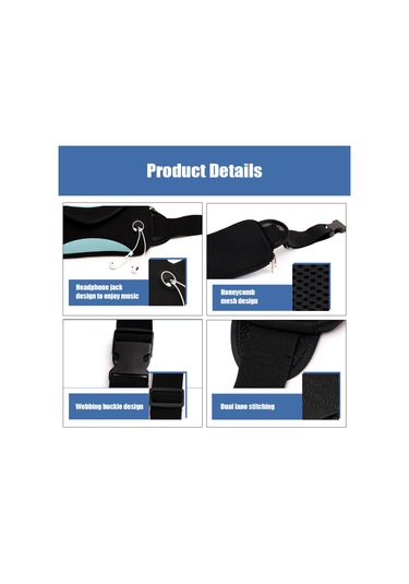 Geeksen Kadınlar Erkekler İçin Su Geçirmez Fanny Paketleri Taktik Bel Kemeri Çantası Küçük Çapraz Askılı Bel Çantası Koşu Yürüyüş Balıkçılık Seyahat İçin Kulaklık Delikli Bel Paketleri