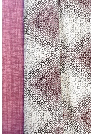 Tek Kişilik Ranforce Nevresim Takımı Düz Çarşaflı Ottoman Gül Kurusu