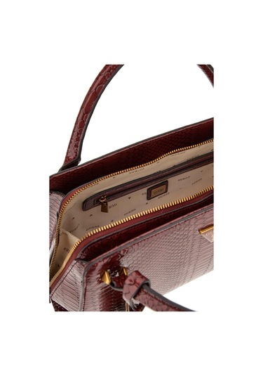 Kadın Desenli Yapılandırılmış El Çantası - Kahverengi Kahverengi