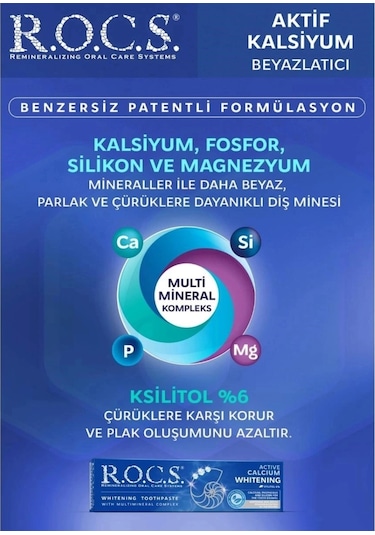 R.o.c.s Aktif Kalsiyum & Pro Parlatma Diş Bakım Seti