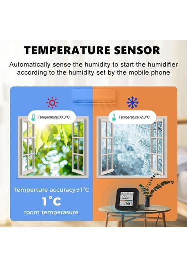 Fortunelane Wifi+bluetooth Duple Modül, Sesle Kontrol Edilebilir Lcd Ekran, Sıcaklık-nem Sensörlü Enjektör Kumanda Wl-ırtp