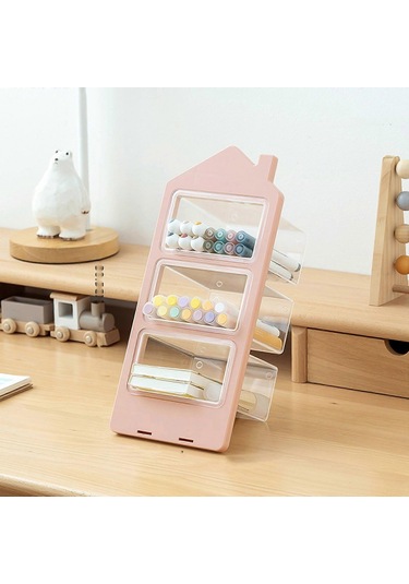 Ganzhoushop Masa Düzenleyicileri Eğimli Kalemlik Kalem Saklama Düzenleyicileri Okul İçin Çok Amaçlı Kalem Düzenleyicileri Beyazpembe