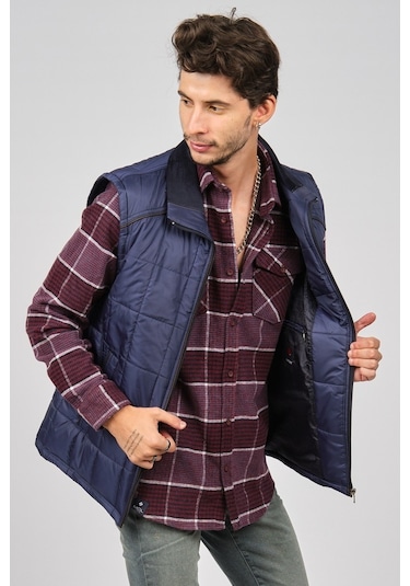 Lucas Erkek Cep Detaylı Yelek 265832 Açık Lacivert Açık Lacivert