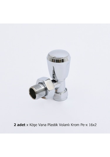 Krom Kaplama Çelik Havlupan + 2 Adet Pex Köşe Vana + 2 Adet Boru