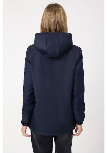 Freemen Kadın Lacivert Kürklü Su Ve Rüzgar Geçirmez Kapüşonlu Kışlık Mont Lacivert