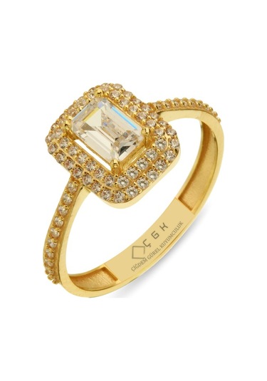 Baget Taşlı Altın Yüzük (410235846)