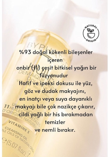 Byphasse Yüz ve Makyaj Temizleme Yağı Tüm Cilt Tipleri 150 ML
