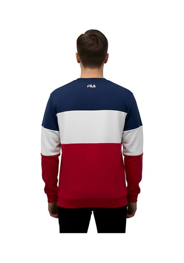 Mavi Fila Erkek Bisiklet Yaka Sweatshirt Straight 681255 Mavi