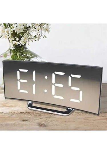Trendooze Yaratıcı Tb Saat Led Kavisli İle Ekran Ekran Dijital Büyük Ayna Zm