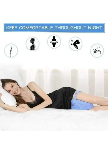 Zyzqstore Bellek Pamuk Bacak Yastık Içi Boş Gebelik Yan Uyuyan Antrasit Beyaz Antrasit - Beyaz