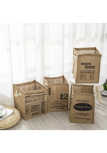 Sones Katlanabilir Jüt Saklama Kutusu İç Çamaşırı İçin Sıralama Sepeti The Daıly Diğer