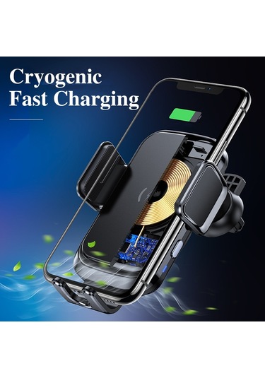 Yeni Ürün 15w Araç Telefonu Tutucu Kablosuz Şarj Cihazı Araç Şarj Standı Dönebilen Hava Firar Kontrol Paneli Telefon Tutucu Araç Şarj Desteği Tutucu -