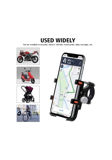 Sones Mpb-91 Motosiklet Altı Pençe Alüminyum Alaşımlı Cep Telefonu Tutucu Braketi Siyah