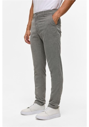 Siyah Slim Armürlü Pantolon Siyah