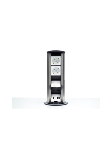 AMP Connect 2 Şebeke Soketli 2 Data 1 HDMI 2 USB Şarj Girişli Mas