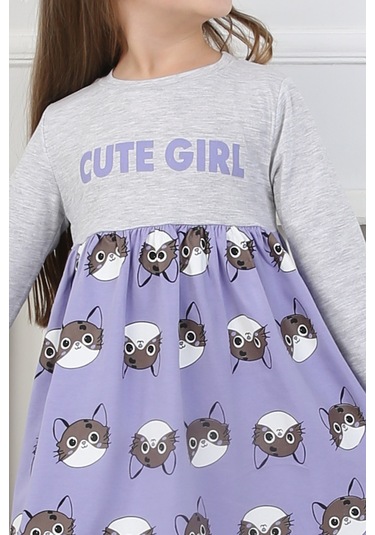 Kız Çocuk Elbise Cute Girl Lila