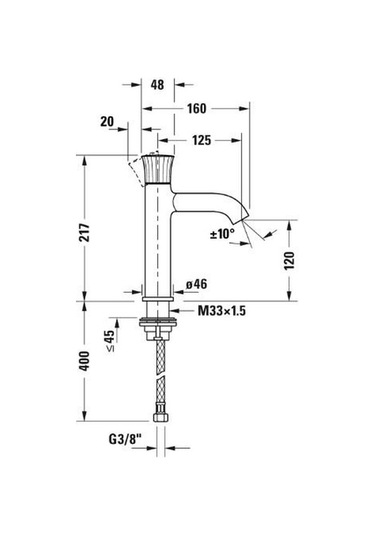 Duravit White Tulip Etajerli Lavabo 75 CM + Lavabo Bataryası Medium
