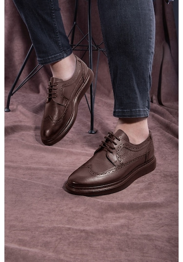 Lusso Hakiki Deri Erkek Günlük Klasik Ayakkabı, Hakiki Deri Klasik Ayakkabı, Derby Klasik