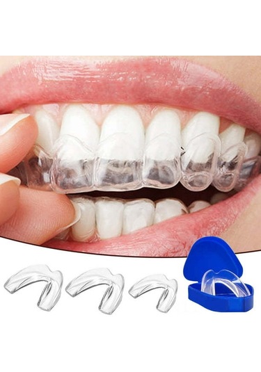 Hangfox Gece Gıcırdatma Koruması: 2 Boyut 4 Adet Hijyen Kutulu, Yiyecek Dereceli Materyal, Özel Uyum, Yeniden Kullanılabilir Diş Koruyucu