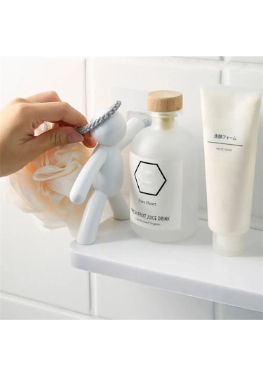 2 Li Banyo Mutfak Organizer Şampuan Kozmetik Baharat Kavanoz Düzenleyici Yapışkanlı Raf Çöp Adam Diğer