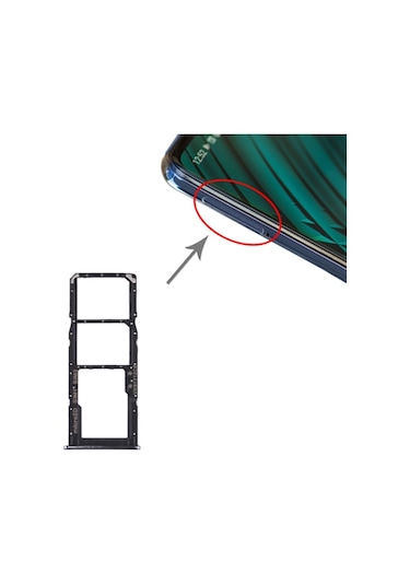 Samsung Uyumlu Galaxy A51 SM-A51 Sim Hafıza Kart Kapağı Tutucu