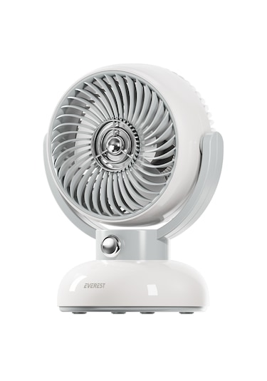 Everest 1200mah 3 Hız Kademe Led Işıklı Retro Masaüstü Usb Fan