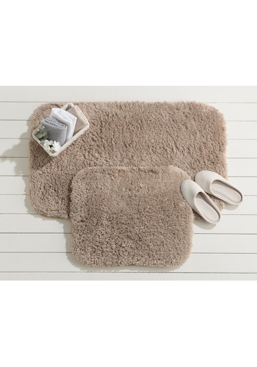 Madame Coco Sheep Banyo Paspası 1kbapa05262'li Büyük Boy Set-toprak Kahverengi