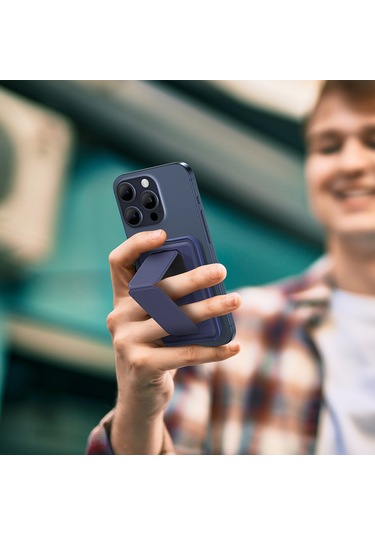 Amazingthing Glamour Link Fonksiyonel Çok Yönlü Grip Standlı Magnetik Kartlık Mavi