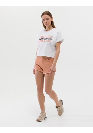 Pierre Cardin Kadın Bisküvi Jean Şort 50262766-vr233 Camel