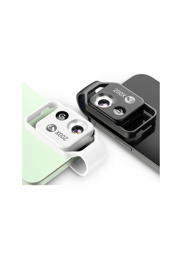 Youmex 200x Büyütme Mobil Mikroskop - 6 Led Işık & 2 Seviye Parlaklık Ayarlı - Usb Şarjlı Batarya - Çocuklar İçin Fen Denemeleri - Android/ios Uyumlu - Siyah