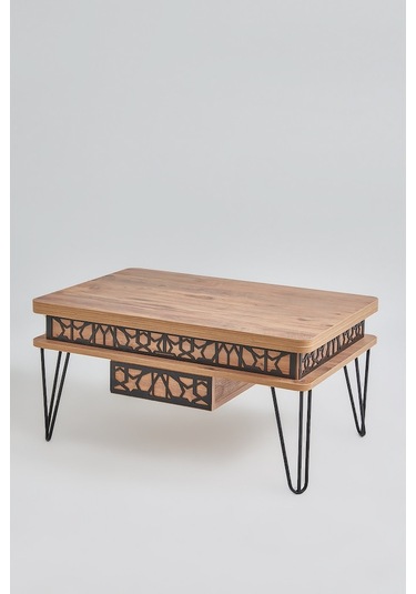 Melek 1 Model Çekemceli Akıllı Sehpa Metal Ayaklı Lüx Model Sehpa