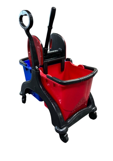 Mck Plastik Çift Kovalı Temizlik Paspas Arabası Temizlik Seti Pla