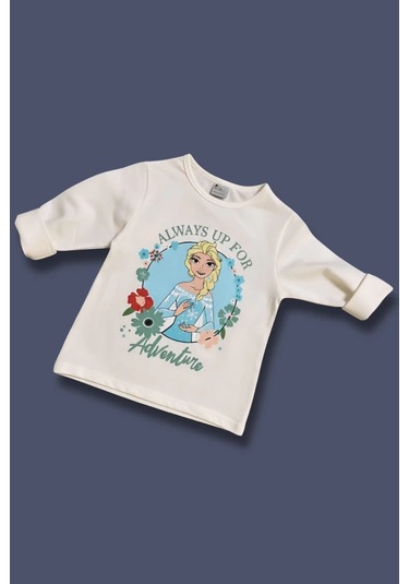 Elsa Desenli Yeşil Renk Kız Çocuk Taytlı Takım Yeşil