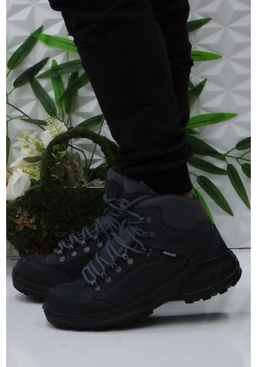 Scooter M4107 Gri Asfalt Anatomik Orijinal Ürün Hakiki Deri Su Geçirmez Erkek Bot 001