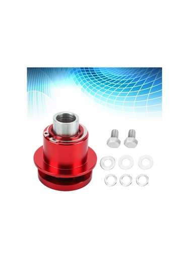 Yaozixa 310-101 Model Hızlı Çıkarılabilir Direksiyon Gövde Adaptörü - 3 Delikli Aftermarket Direksiyonlar İçin - Dayanıklı Oksitlenmiş Alüminyum - Kırmızı