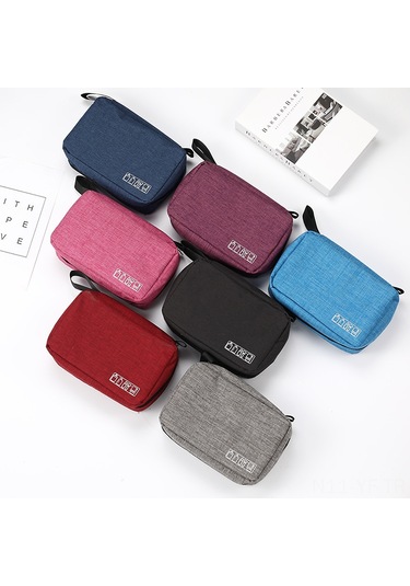 Yifomall Erkek Kadın Seyahat Makyaj Çantası, Kationik Su Geçirmez Oxford Kumaşı, Sağlık Gereçleri Organizer, Gri Renk, Dayanıklı El Çantası