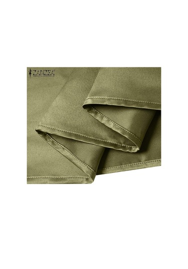 Zanzea Kadın Moda Yüksek Bel A-line Saten Etekler Düz Renk Parti Uzun Etekler Şarap Kırmızısı Kırmızı