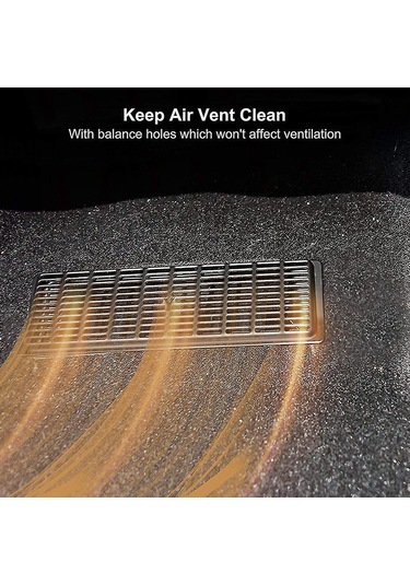 Konesam Tesla Model Y 2021-2022 Arka Vantilatör Kapağı - 2 Adet Siyah Abs Malzeme - Yabancı Cisim Girişini Engeller - Havai Akışı Etkilemez