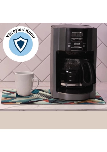 Valerine Life Kahve Makinesi Matı Su Geçirmez Kaymaz Yıkanabilir Çaycı, Çay Espresso Makinesi Pad 35x45cm 27240103