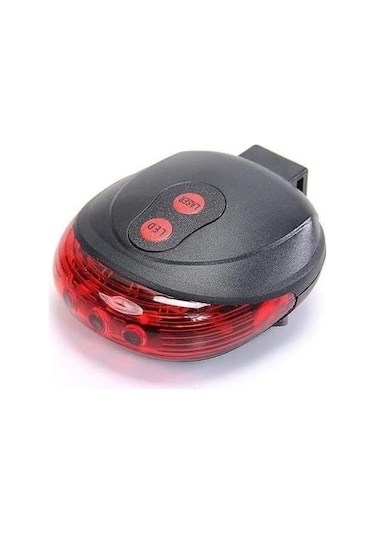 Arka Stop Lazer 5 Led Li - 3 Fonksiyonlu Pil Dahil Jy-1l Siyah - Kırmızı