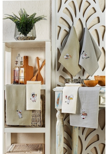 Rebeka Mutfak Havlusu Kurulama Bezi Seti 6'lı Şef