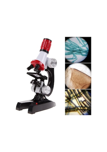 Triline Eğitici Çocuk Mikroskop Kiti Zoom Led Işıklı 100x 400x 10